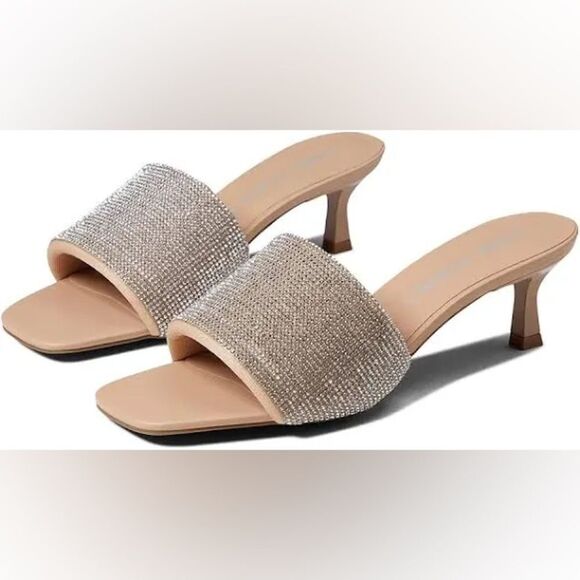 Anne Klein NIB Layda Crystal Slide Sandals Size 8 - Picture 1 of 9